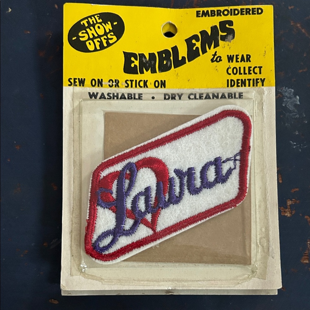 Emblems Embroidered Patch 'The Show Offs' vintage 70s Laura